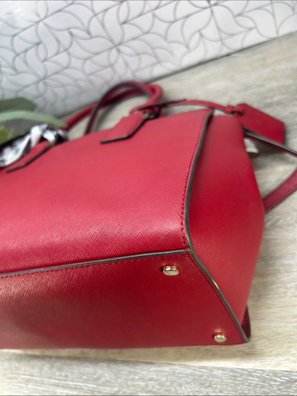 0797 Kate spade red saffiano leather satchel bag 269890797 - Picture 13 of 15
